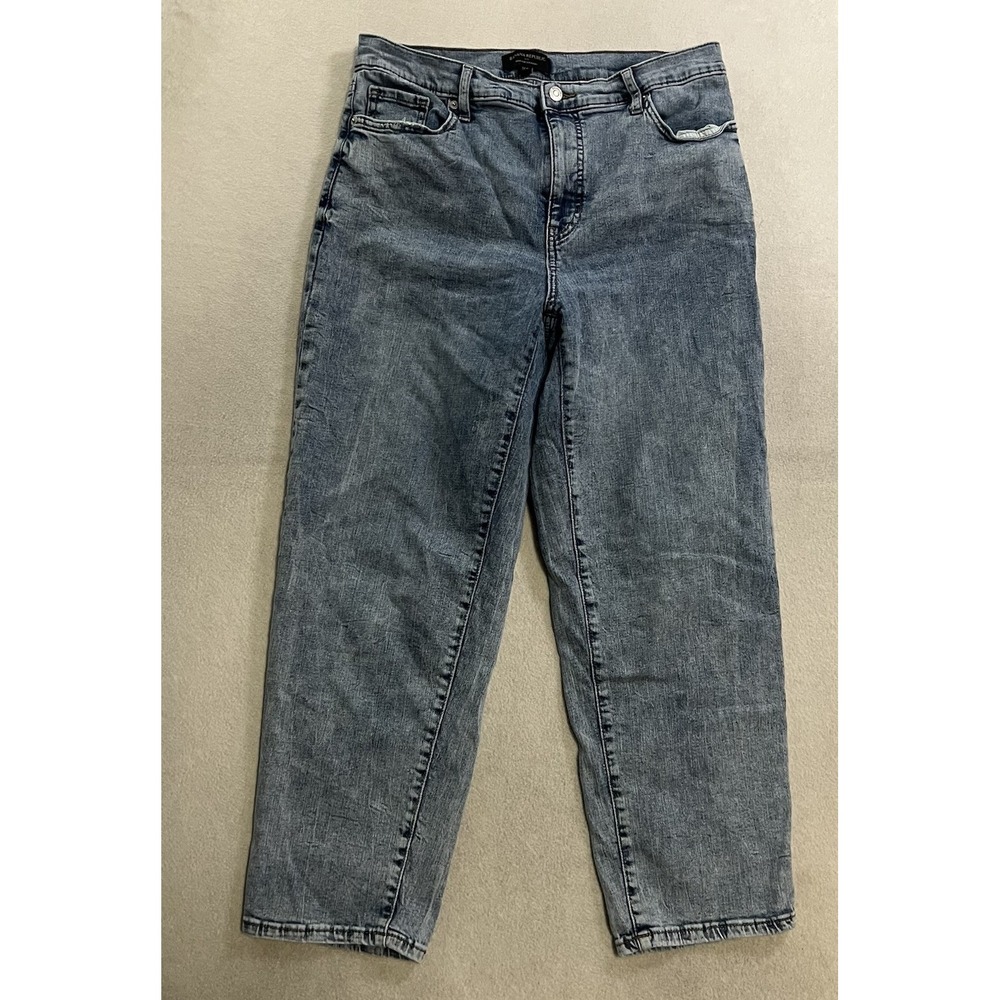 Banana Republic High-Rise Straight Jeans Women's 31/12 Wash Blue Denim Stretch